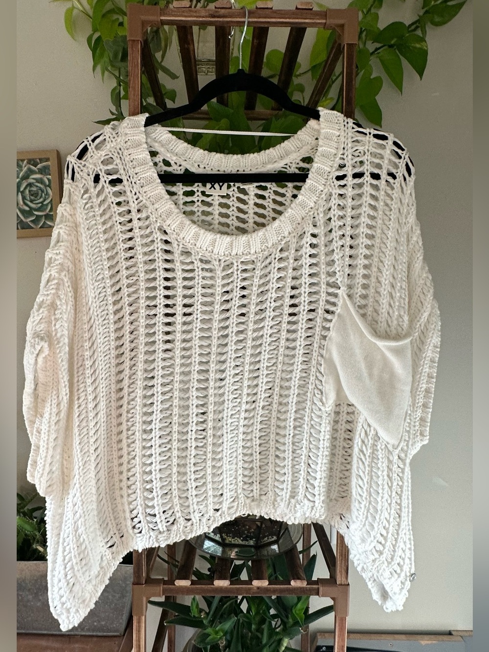 Roxy Open-Knit Cover-Up Sweater Size M